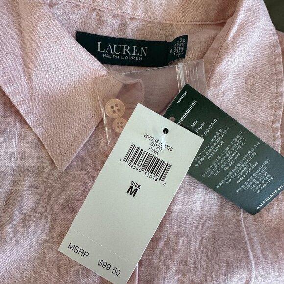 Ralph Lauren Light Peach Tunic Top Medium New With Tags - Picture 6 of 7